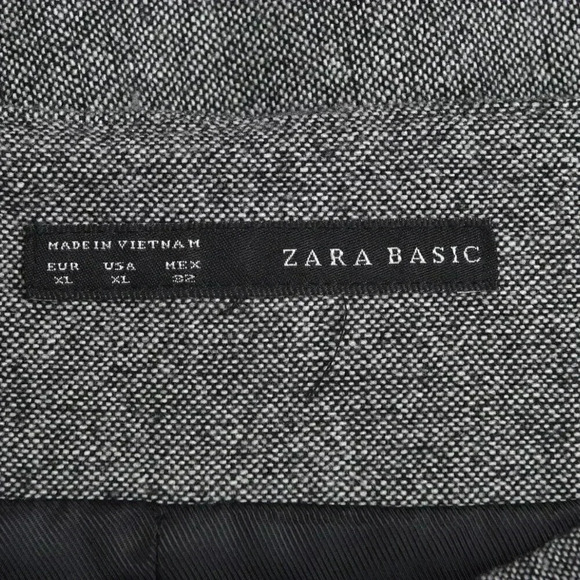 Zara Wool Blend Midi Pencil Skirt Gray Size XL - Picture 5 of 9